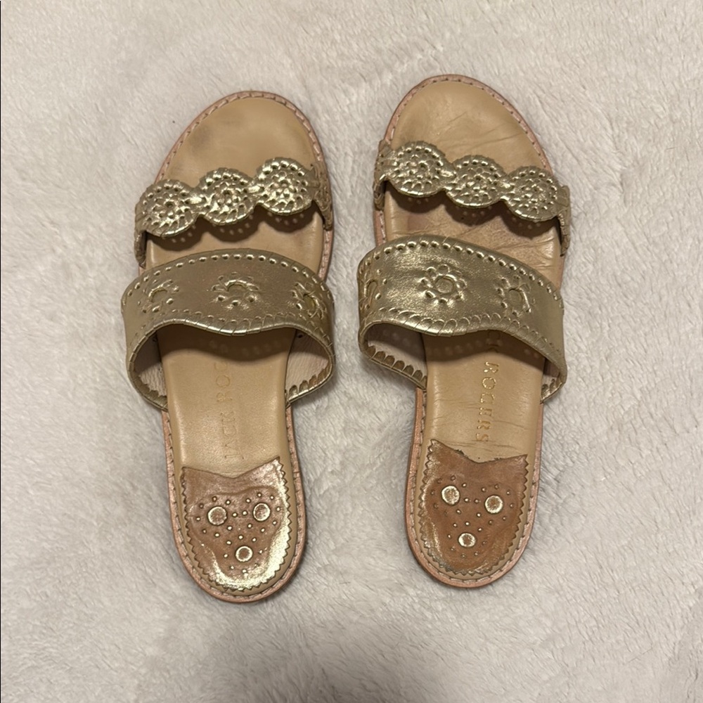 Gold Jack Rogers Sandals